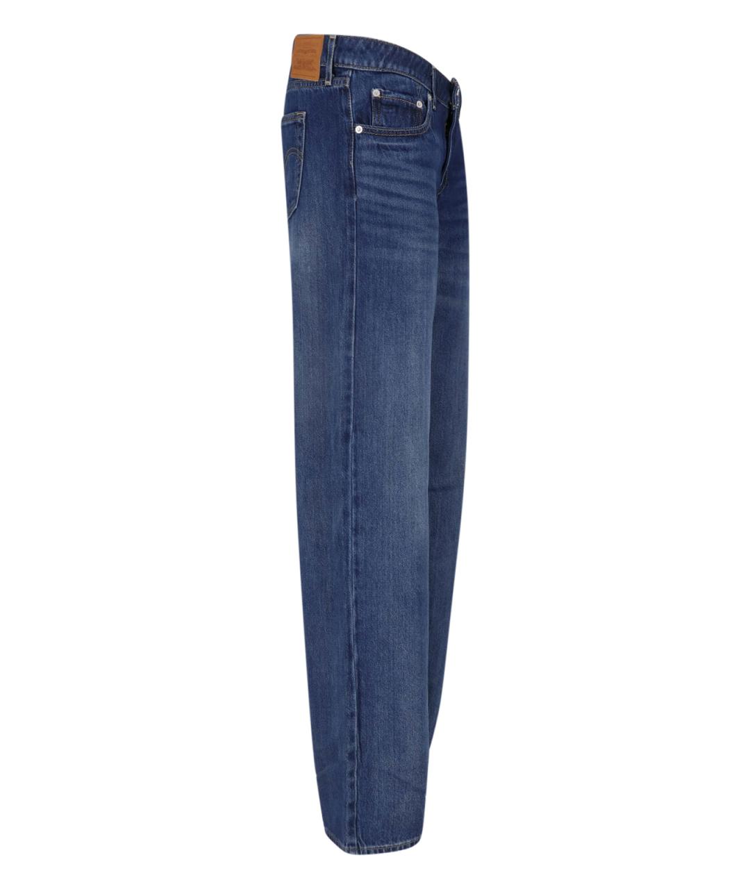 LEVI'S Синие хлопковые прямые джинсы, фото 3
