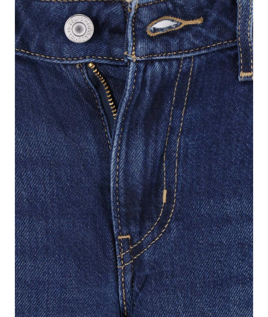 LEVI'S Синие хлопковые прямые джинсы, фото 4