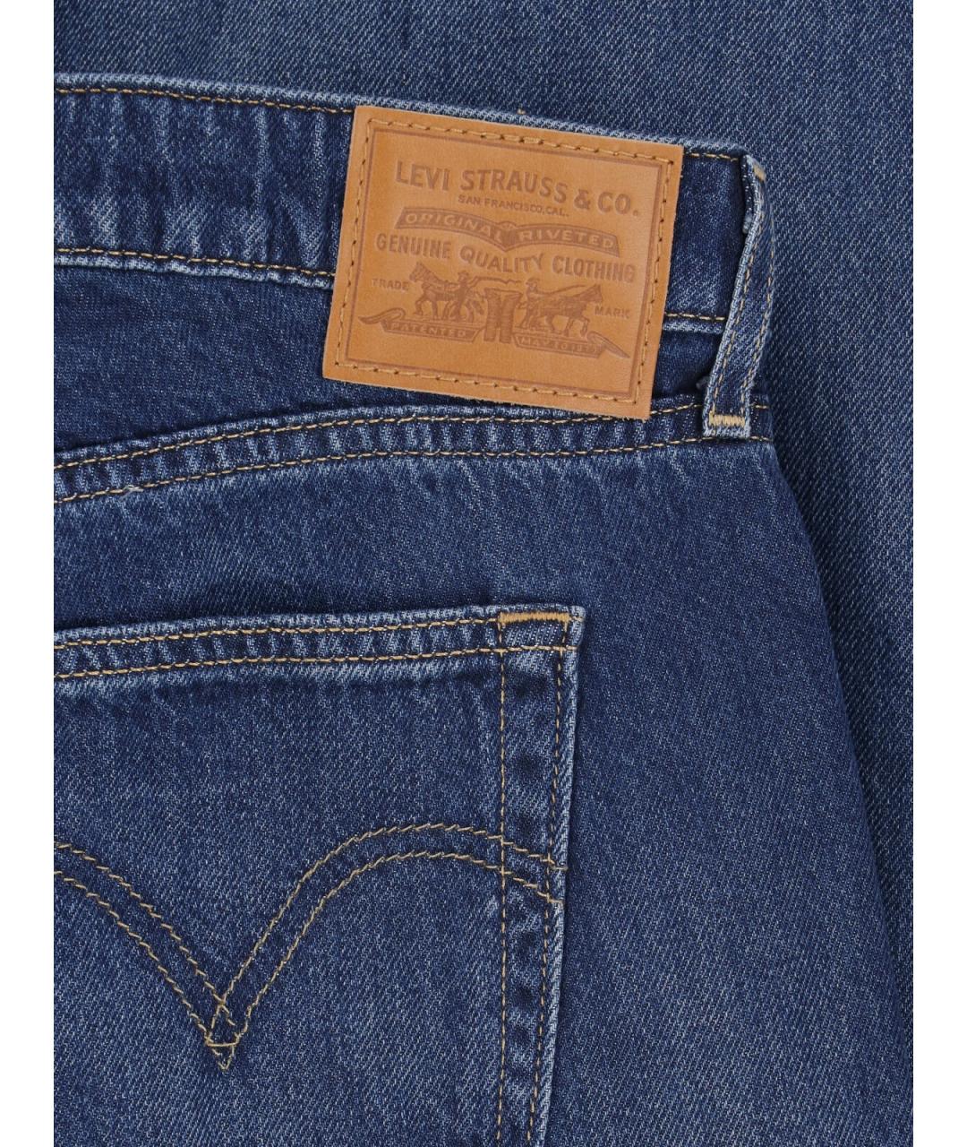 LEVI'S Синие хлопковые прямые джинсы, фото 5