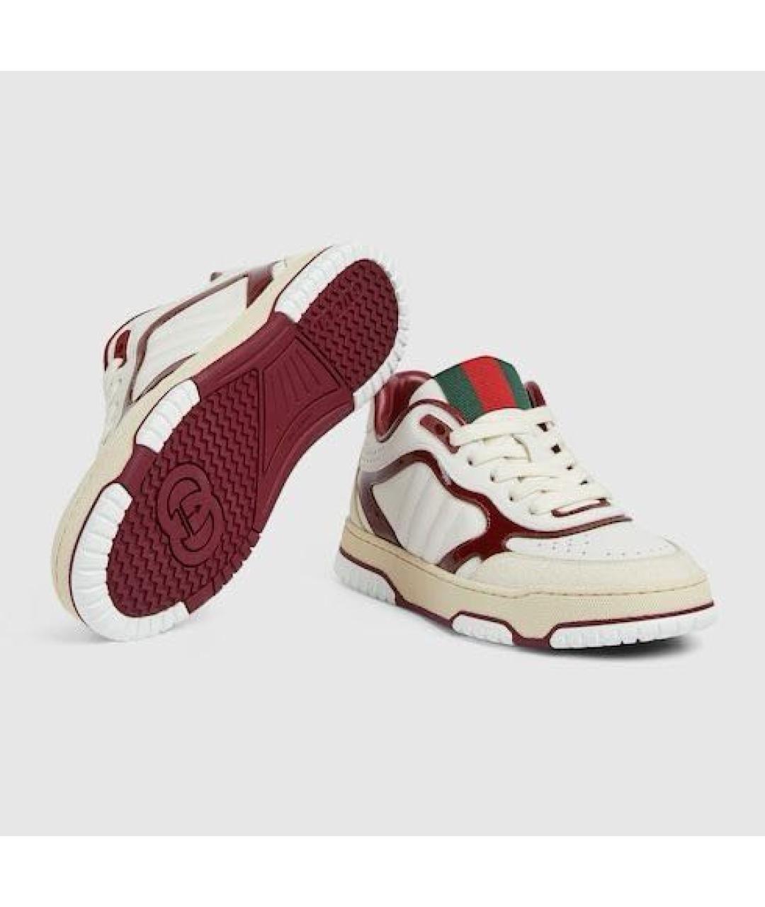 GUCCI Белые кожаные кеды, фото 2