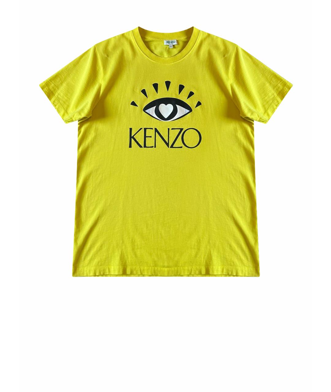 KENZO Желтая хлопковая майка, фото 1