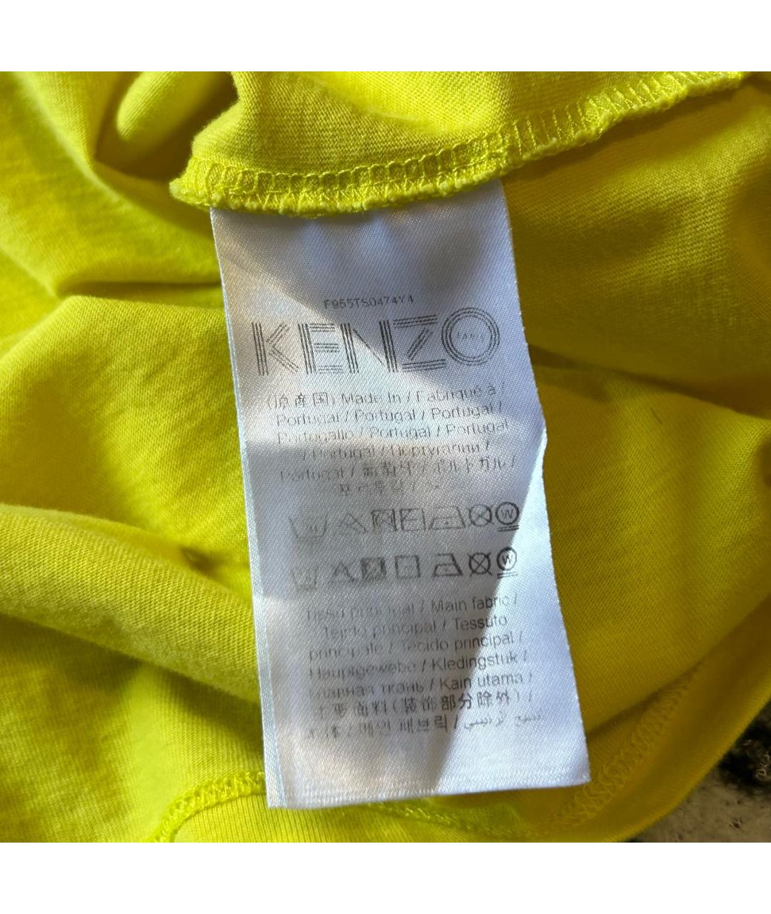 KENZO Желтая хлопковая майка, фото 3