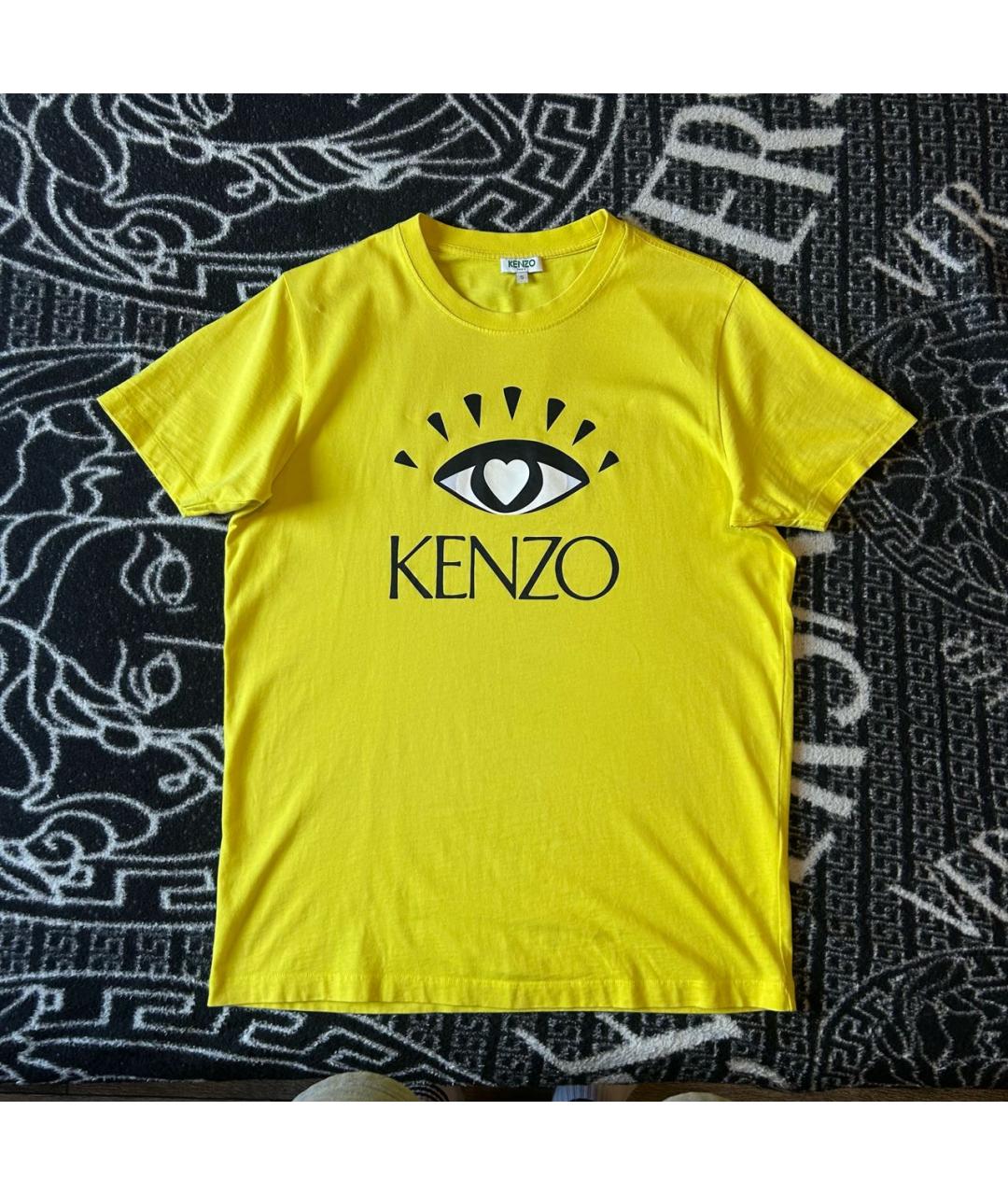 KENZO Желтая хлопковая майка, фото 4