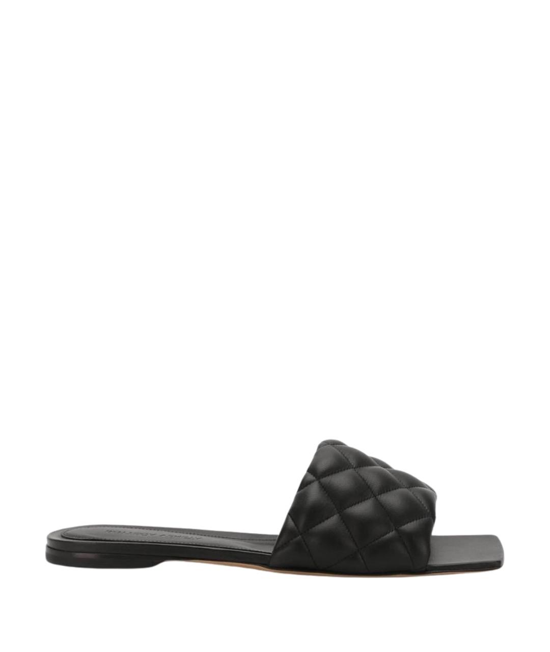 BOTTEGA VENETA Черные кожаные мюли, фото 1
