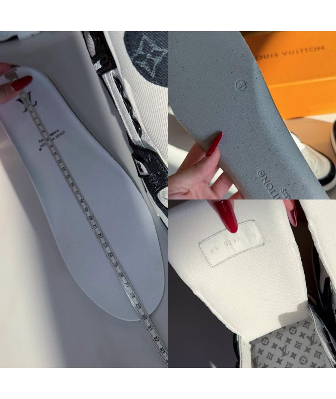 LOUIS VUITTON Белые кожаные низкие кроссовки / кеды, фото 6