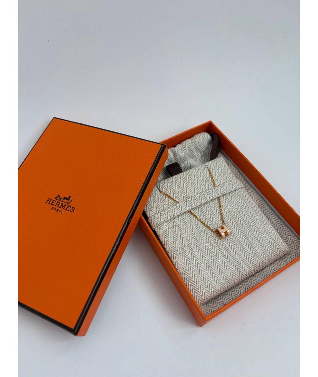 HERMES Золотое колье, фото 8