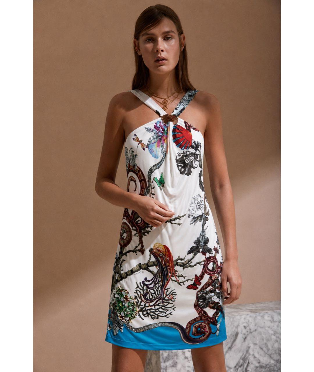 ROBERTO CAVALLI Мульти вискозное коктейльное платье, фото 7