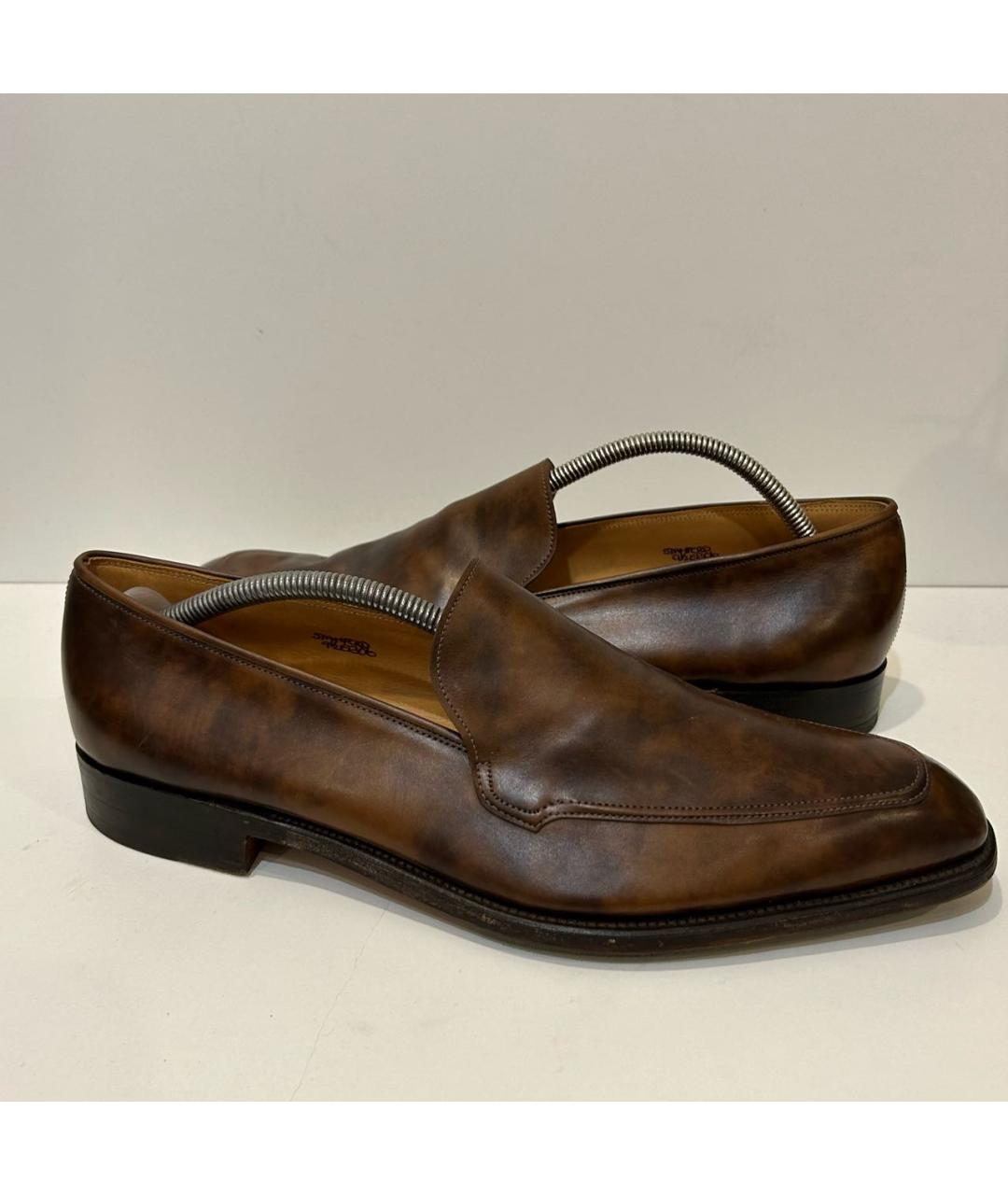 JOHN LOBB Коричневые кожаные туфли, фото 8