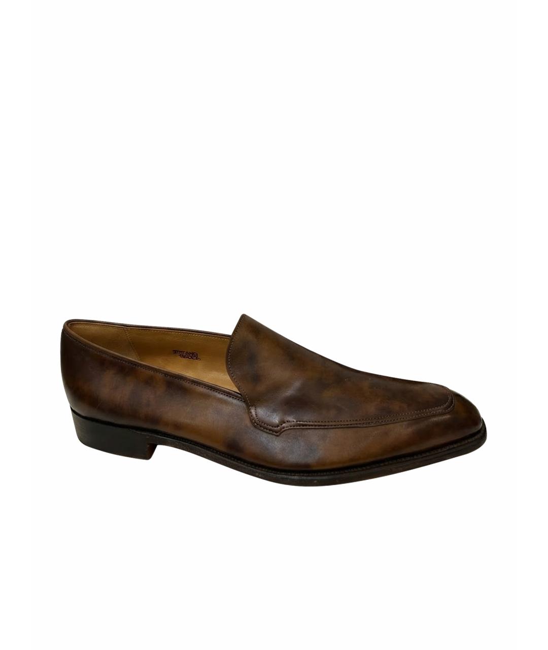 JOHN LOBB Коричневые кожаные туфли, фото 1
