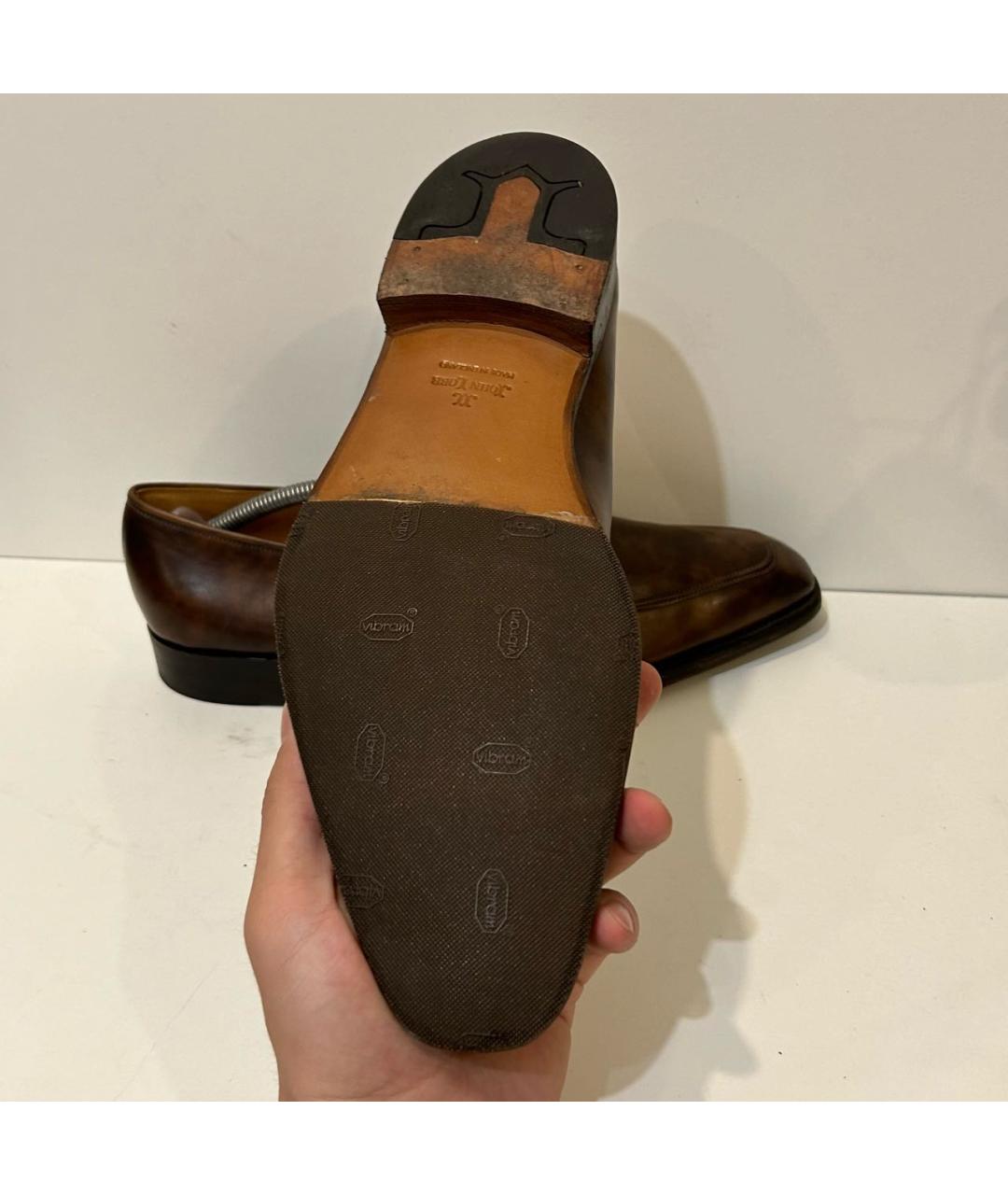 JOHN LOBB Коричневые кожаные туфли, фото 6