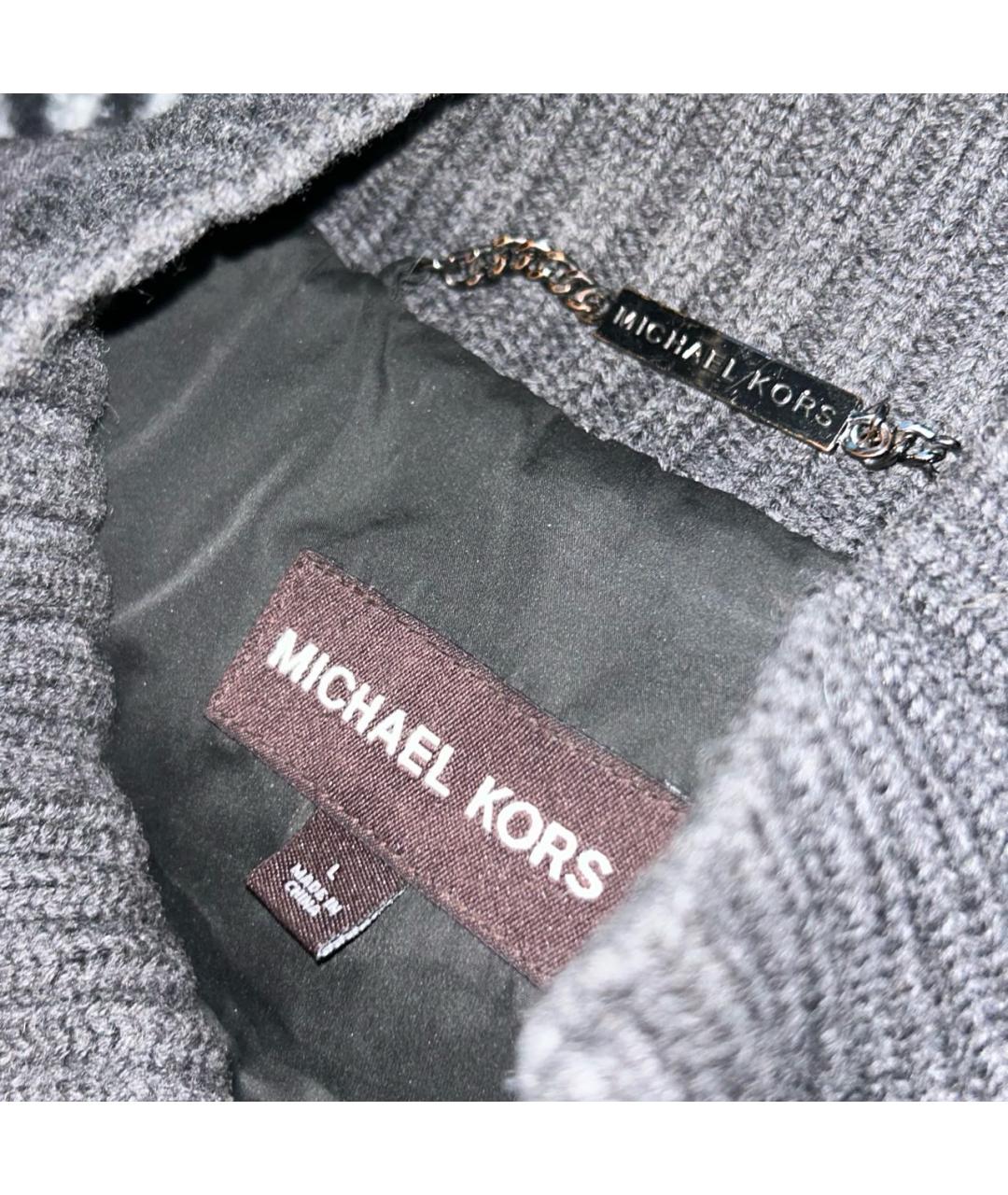 MICHAEL KORS Серый шерстяной жилет, фото 4