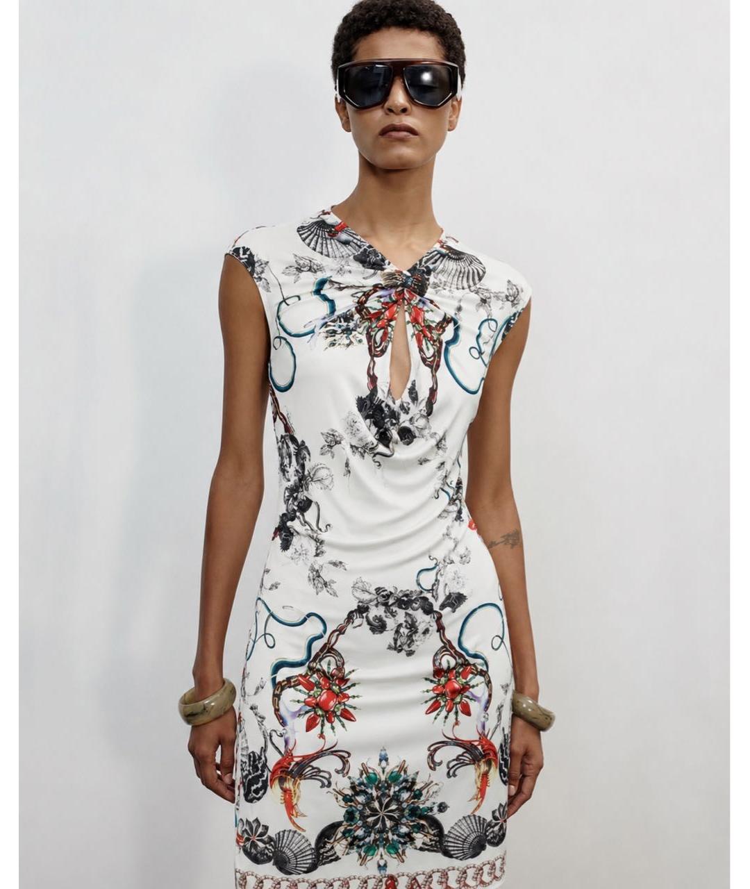 ROBERTO CAVALLI Мульти вискозное коктейльное платье, фото 7