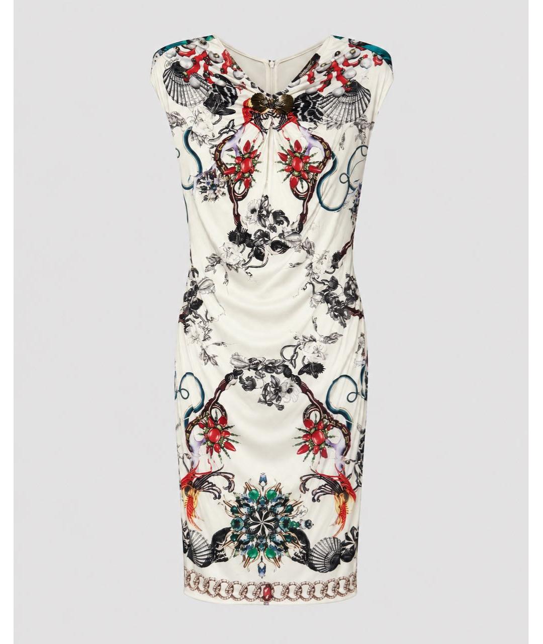 ROBERTO CAVALLI Мульти вискозное коктейльное платье, фото 8