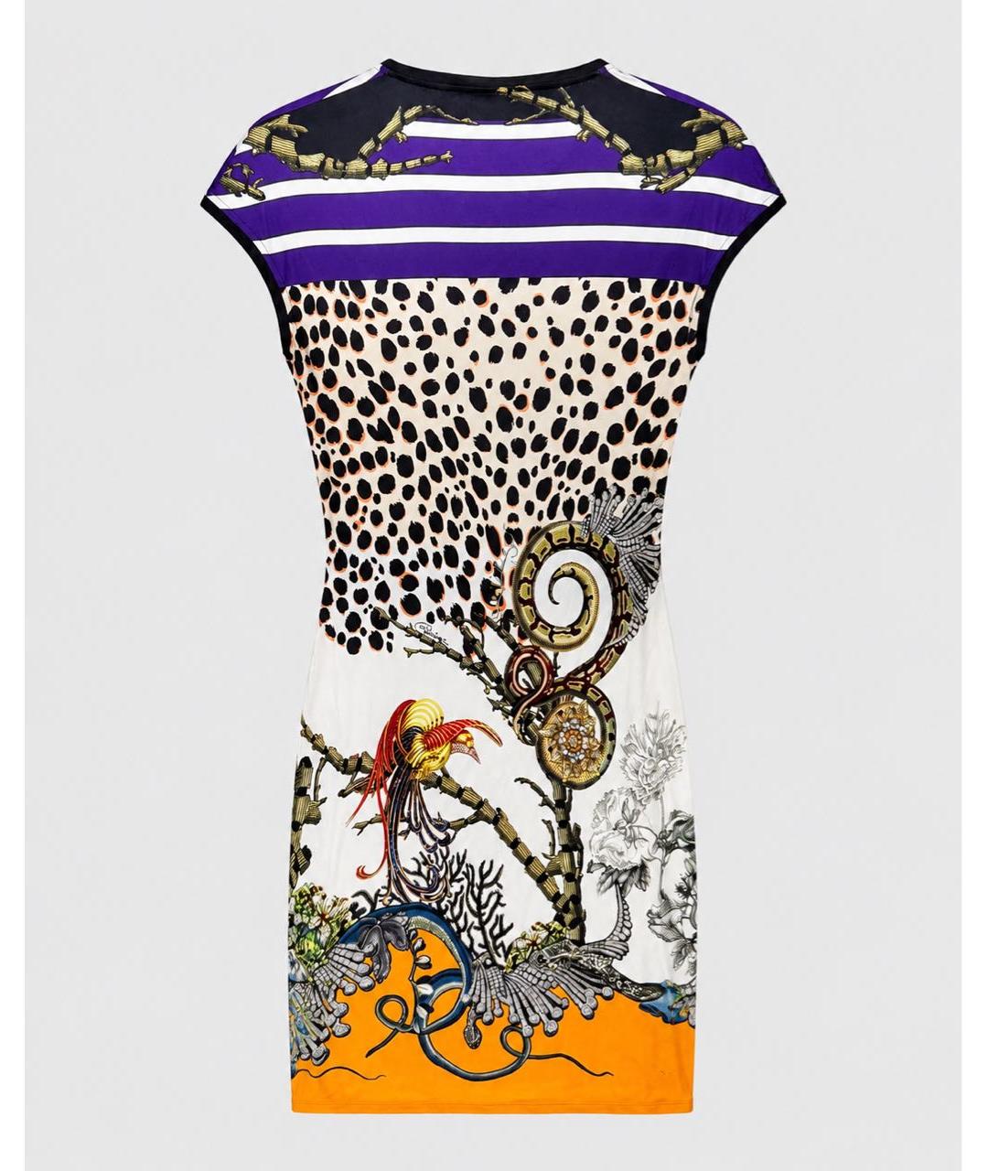 ROBERTO CAVALLI Мульти вискозное коктейльное платье, фото 2