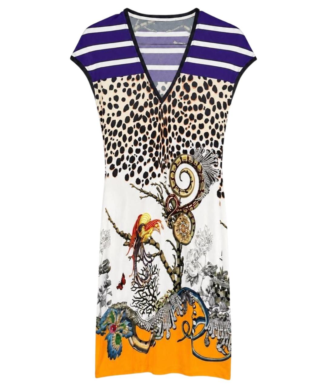 ROBERTO CAVALLI Мульти вискозное коктейльное платье, фото 1