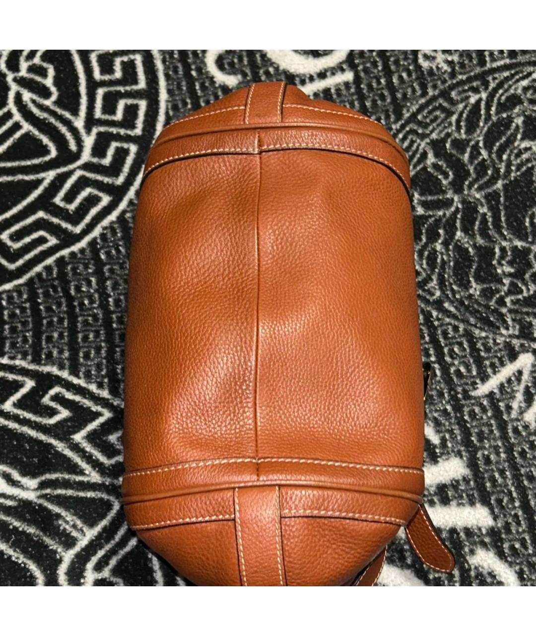 GUCCI Коричневая кожаная сумка с короткими ручками, фото 2