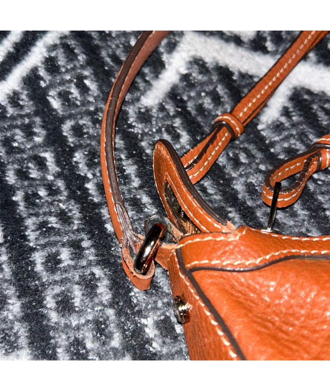 GUCCI Коричневая кожаная сумка с короткими ручками, фото 6
