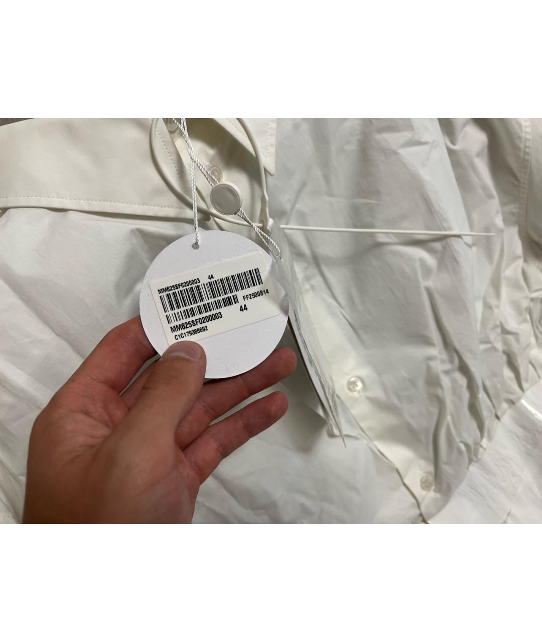 MM6 MAISON MARGIELA Белая хлопковая рубашка, фото 5