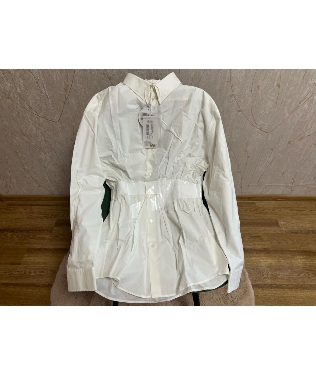 MM6 MAISON MARGIELA Белая хлопковая рубашка, фото 7