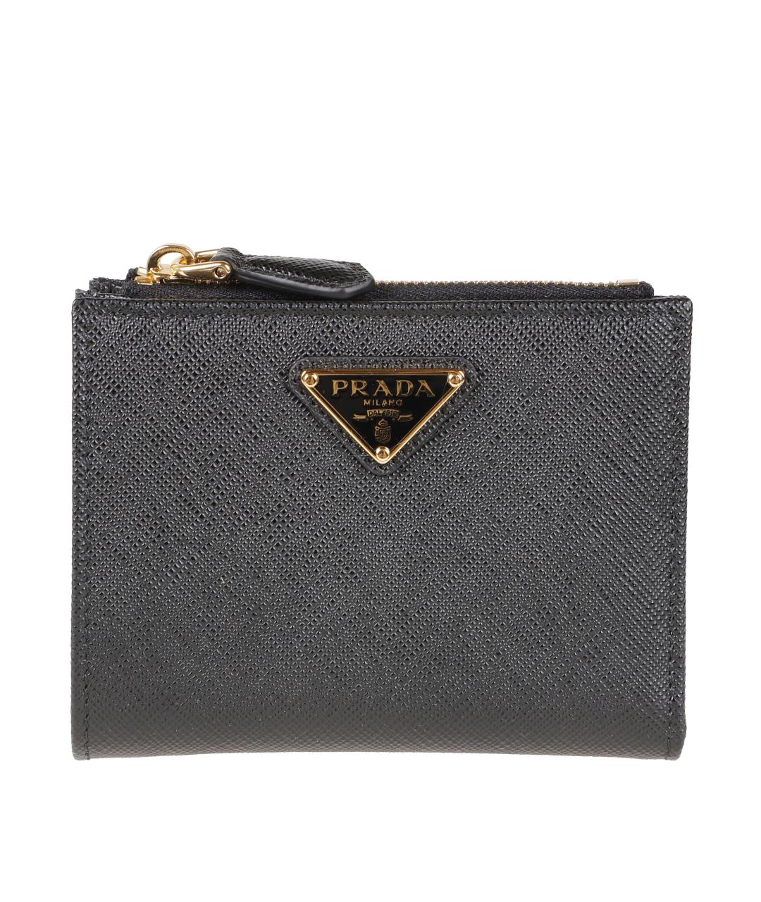 PRADA Черный кожаный кошелек, фото 1