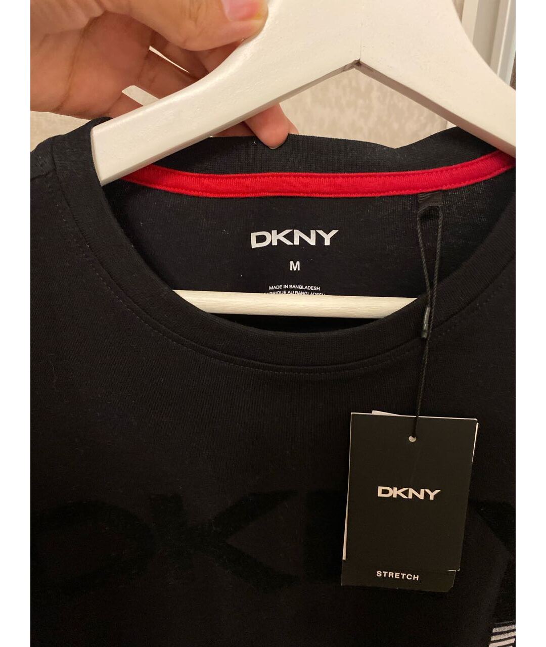 DKNY Черная хлопковая футболка, фото 2