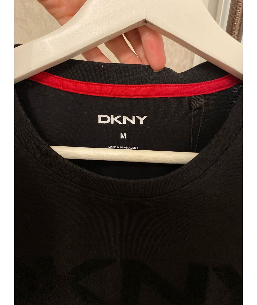 DKNY Черная хлопковая футболка, фото 5