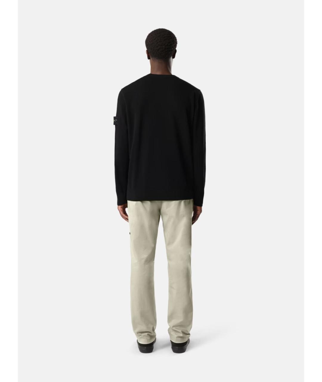 STONE ISLAND Черный шерстяной джемпер / свитер, фото 7