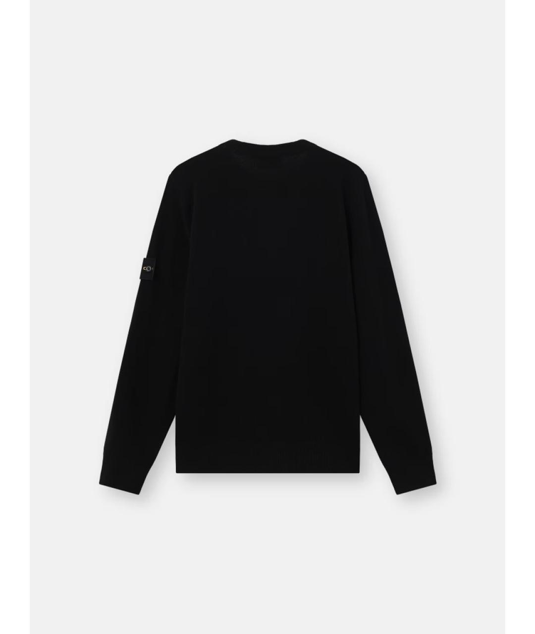 STONE ISLAND Черный шерстяной джемпер / свитер, фото 8