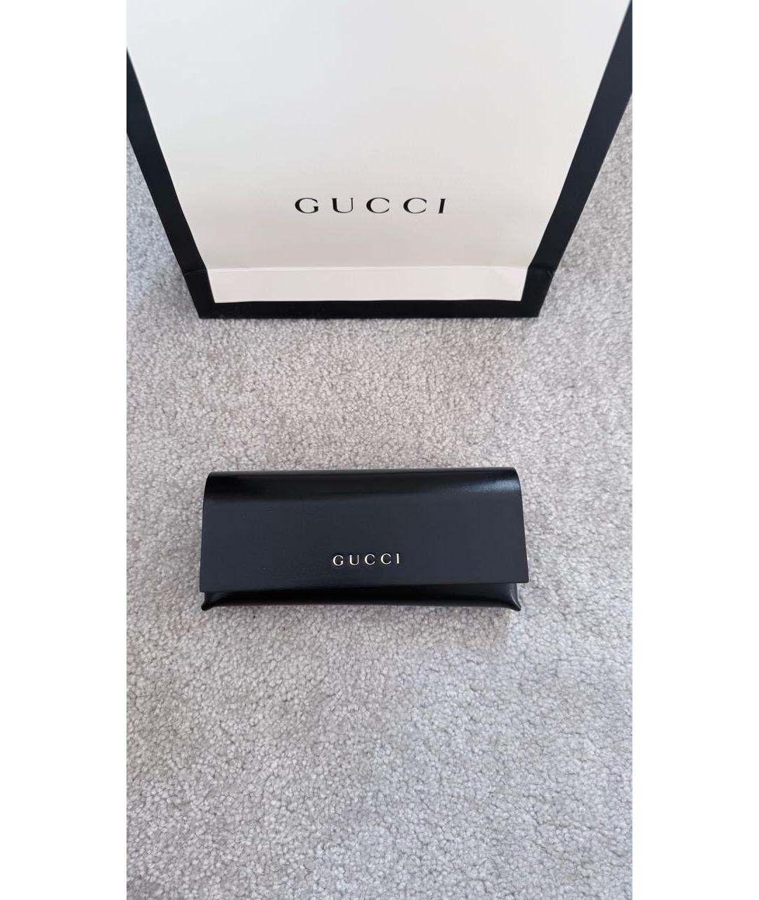 GUCCI Черные металлические солнцезащитные очки, фото 4