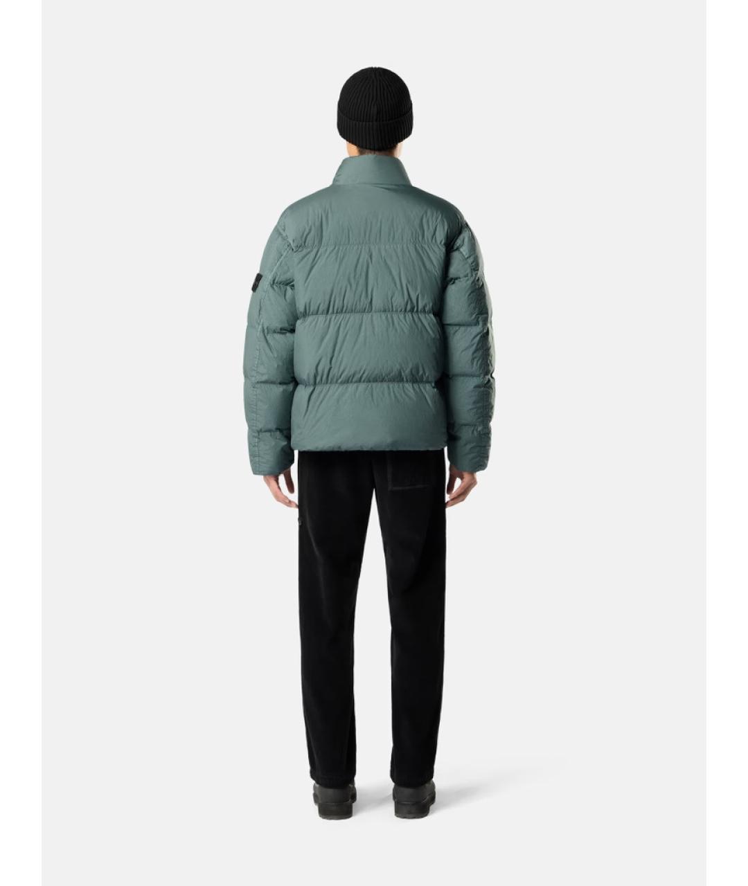 STONE ISLAND Зеленая полиамидовая куртка, фото 6
