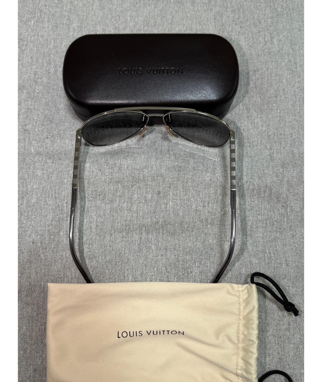 LOUIS VUITTON Серебряные металлические солнцезащитные очки, фото 2