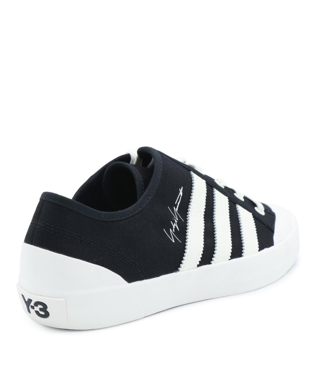 Y-3 Черные текстильные низкие кроссовки / кеды, фото 3