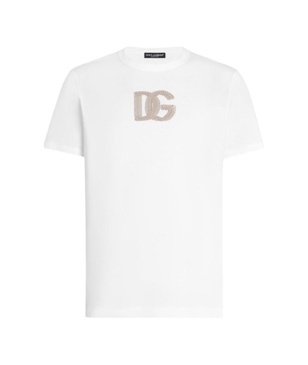 DOLCE&GABBANA Белая хлопковая футболка, фото 1