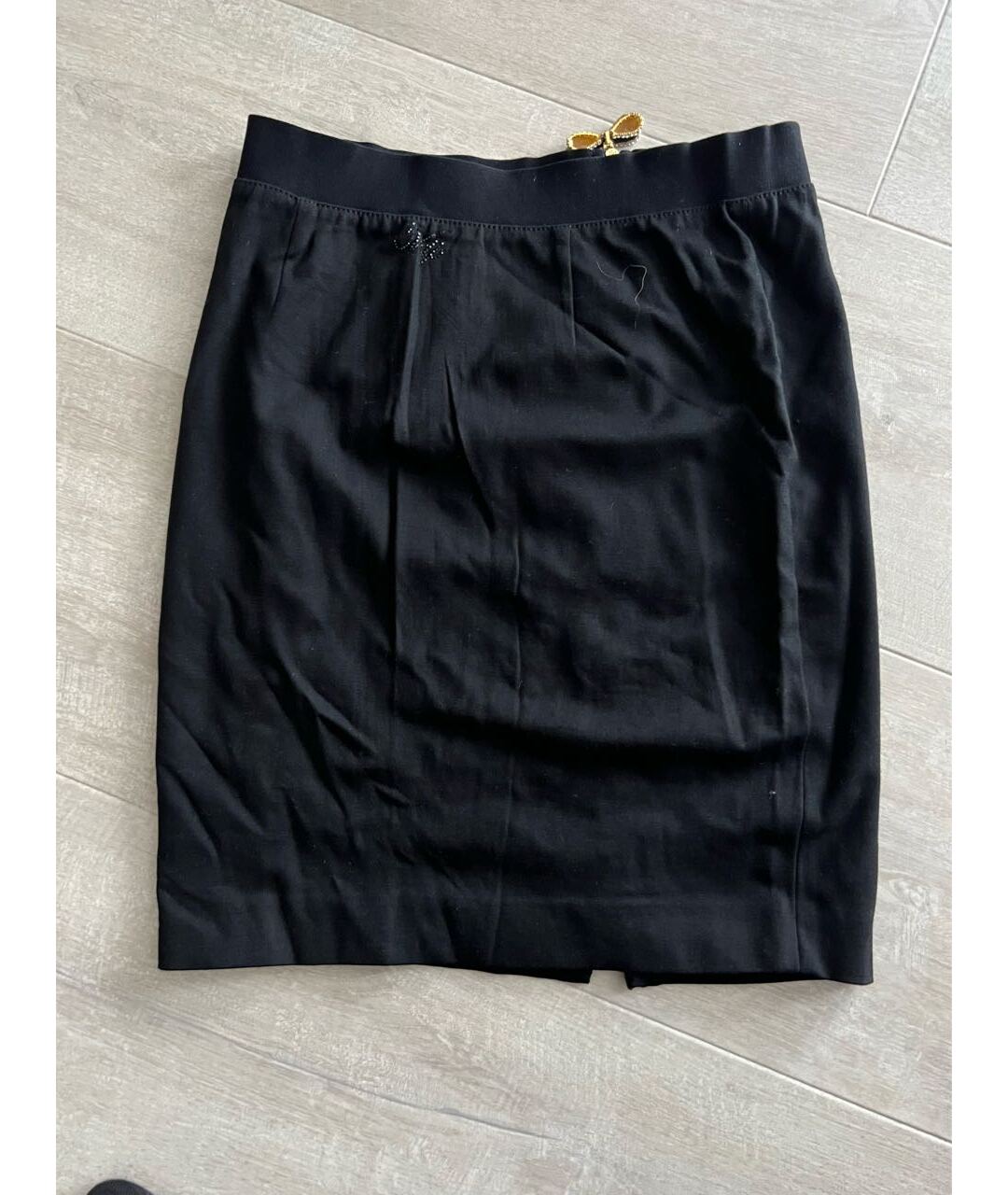 VDP Черная вискозная юбка миди, фото 5
