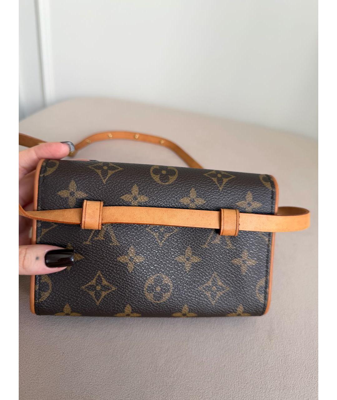 LOUIS VUITTON Коричневая канва поясная сумка, фото 7