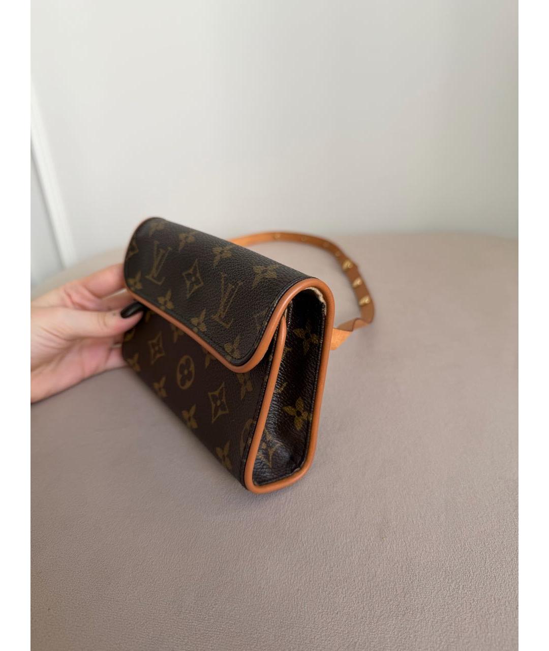 LOUIS VUITTON Коричневая канва поясная сумка, фото 3