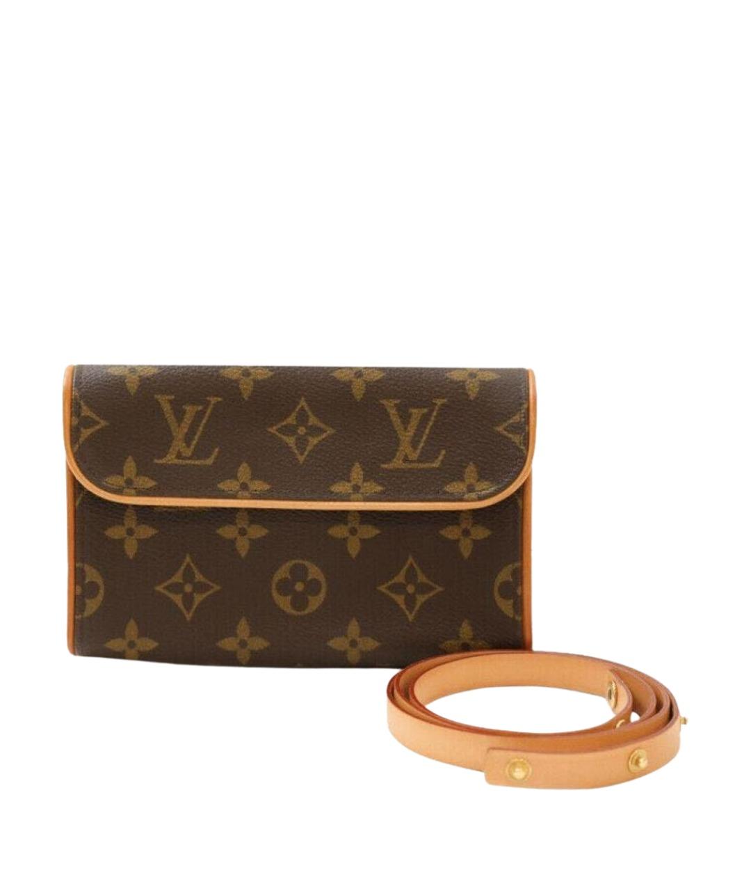 LOUIS VUITTON Коричневая канва поясная сумка, фото 1
