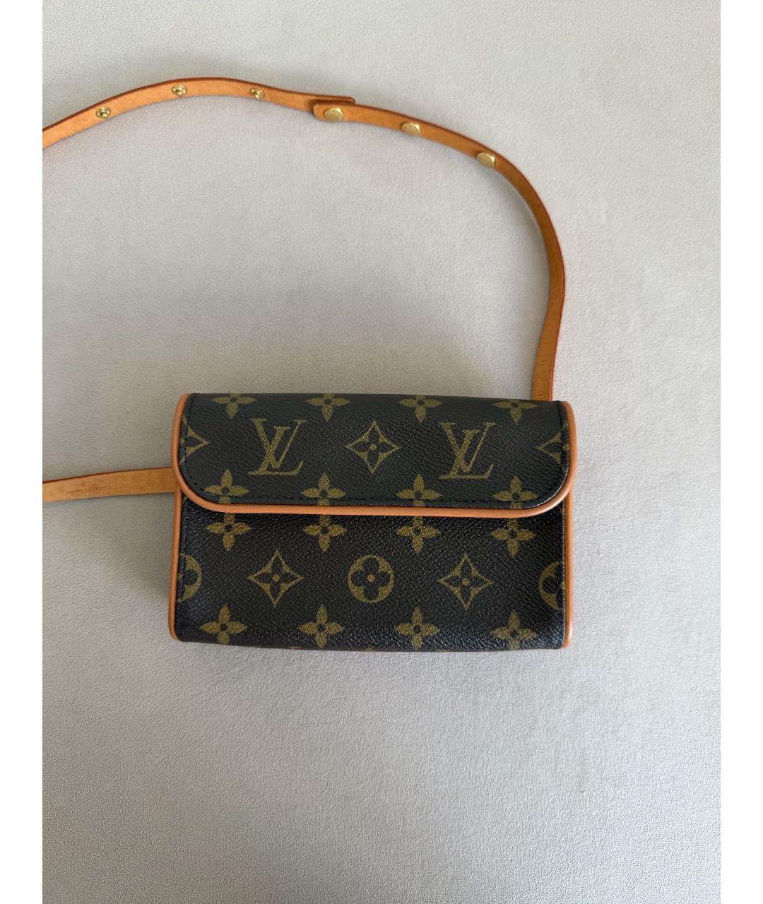 LOUIS VUITTON Коричневая канва поясная сумка, фото 2