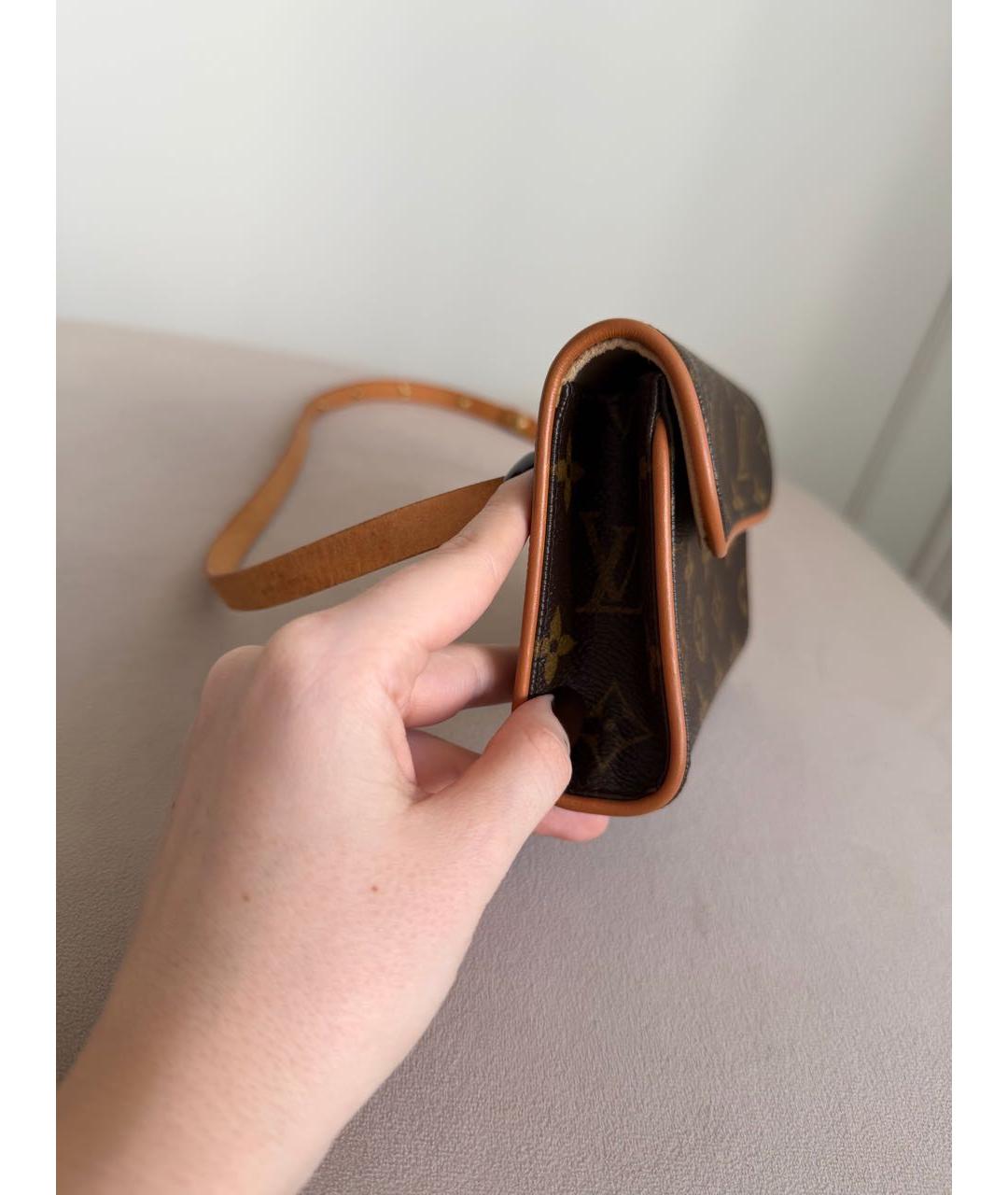 LOUIS VUITTON Коричневая канва поясная сумка, фото 4