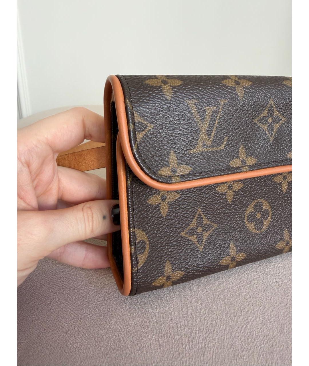 LOUIS VUITTON Коричневая канва поясная сумка, фото 5