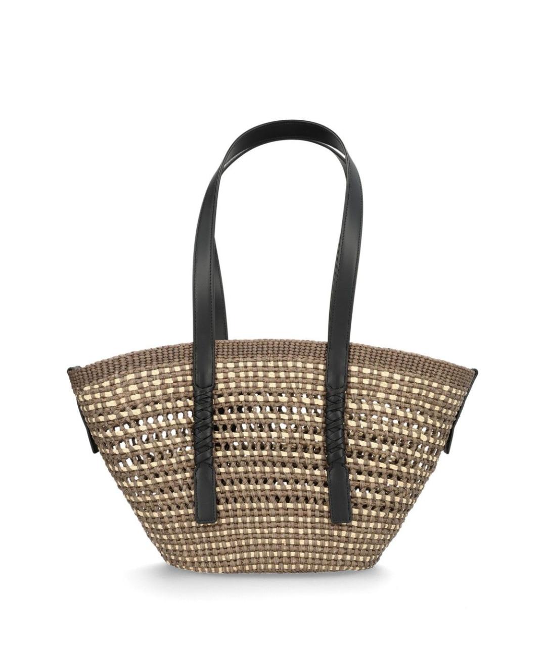 LOEWE Коричневая плетеная сумка через плечо, фото 3