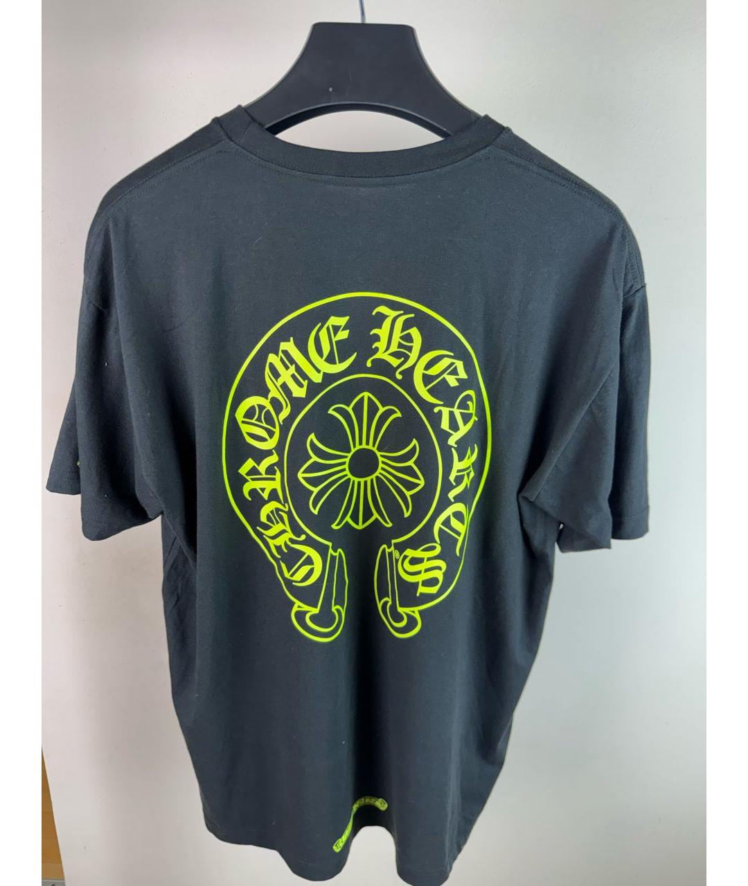 CHROME HEARTS Черная хлопковая футболка, фото 3