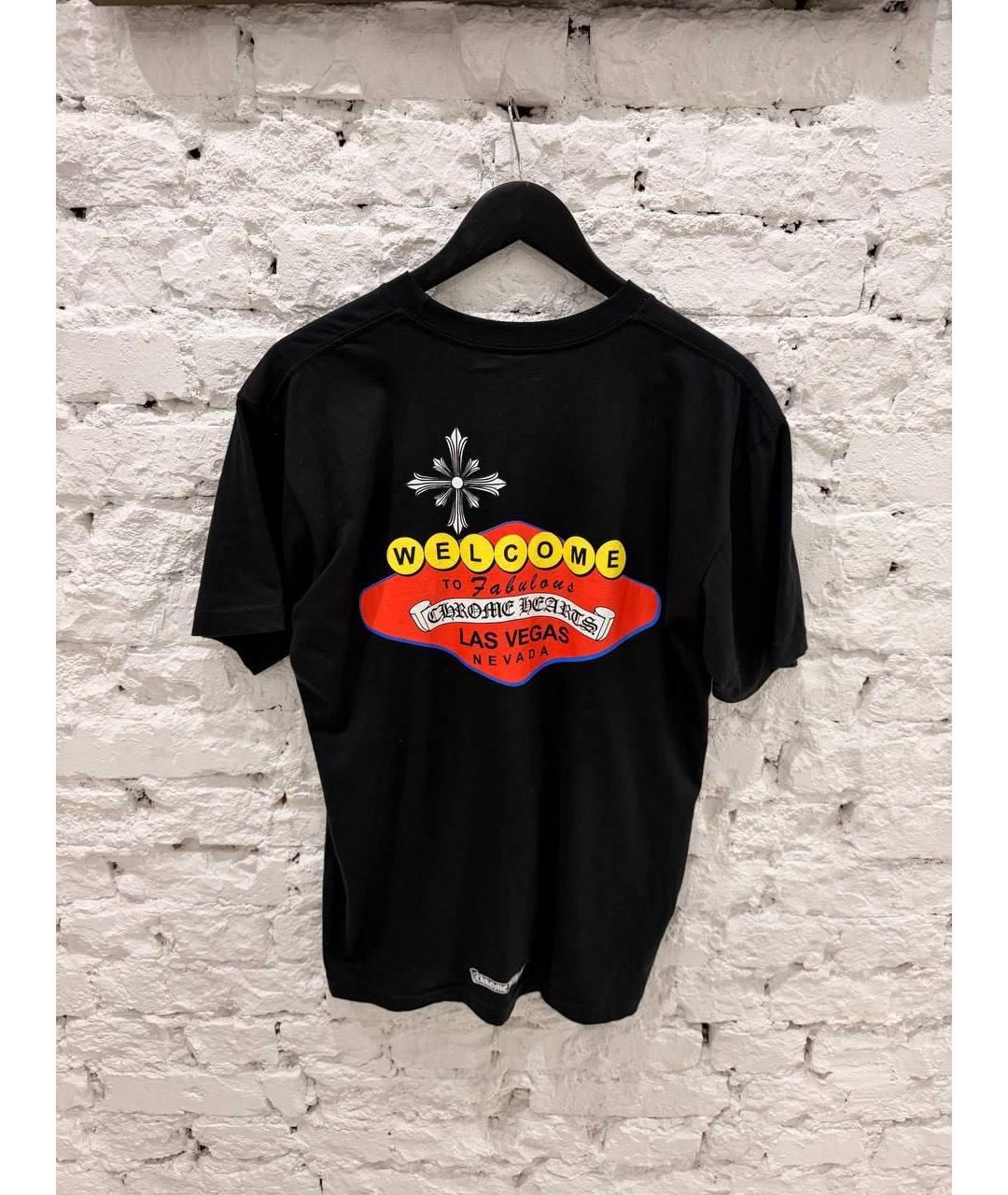 CHROME HEARTS Черная хлопковая футболка, фото 2