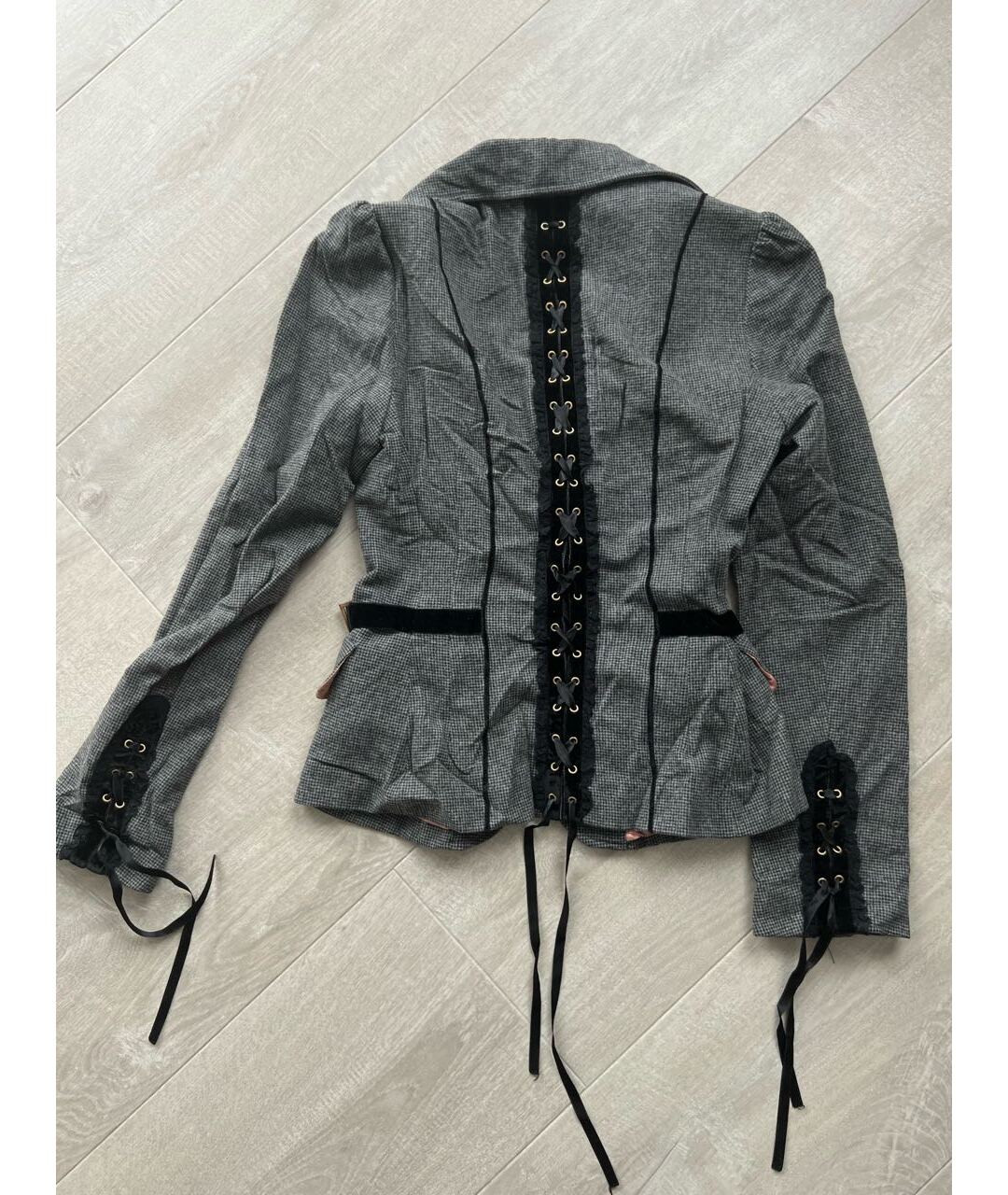 VDP Серый полиэстеровый жакет/пиджак, фото 2