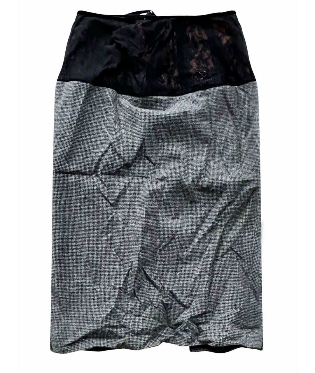 VDP Серая полиэстеровая юбка миди, фото 1