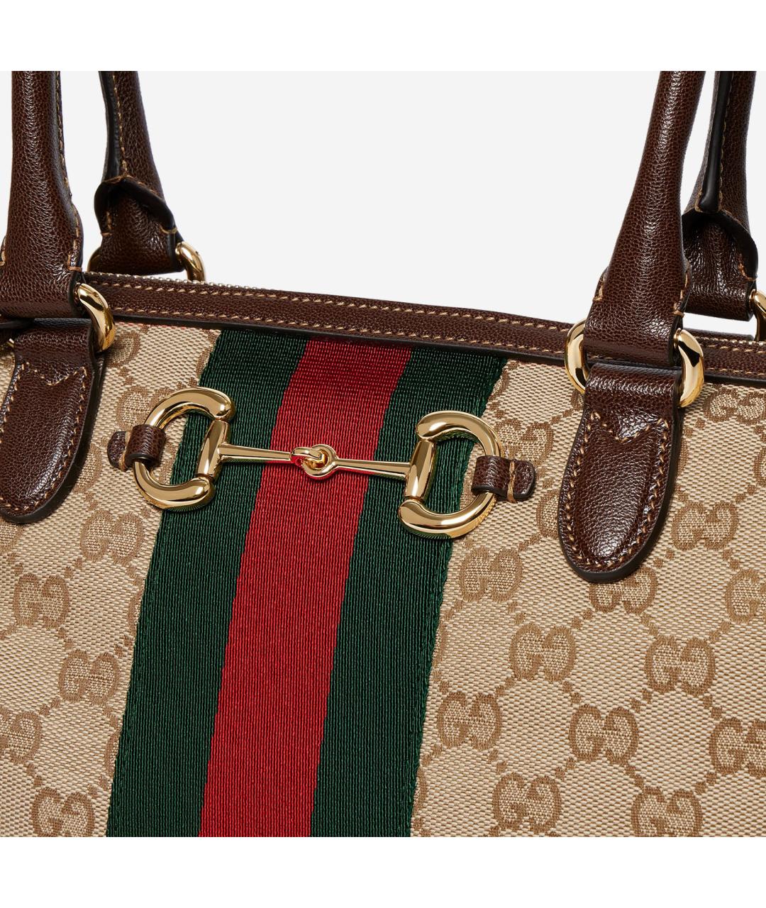 GUCCI Бежевая канва сумка тоут, фото 4