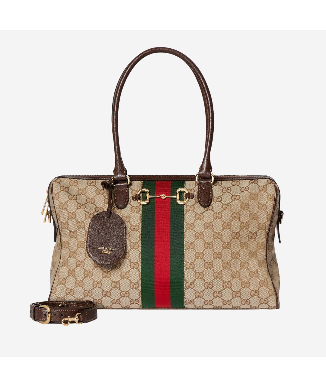 GUCCI Бежевая канва сумка тоут, фото 5