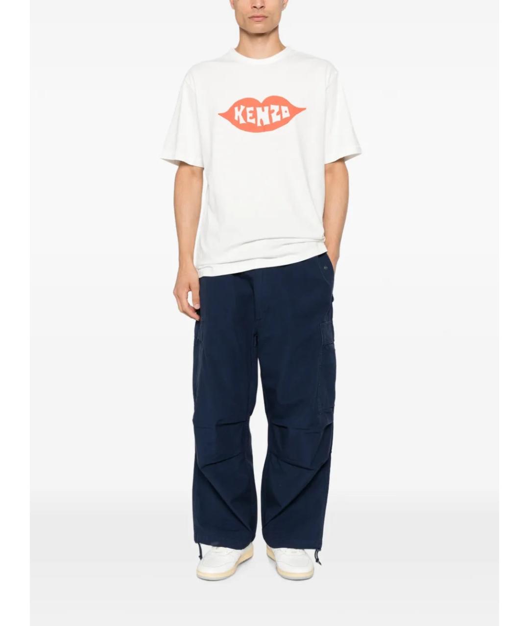KENZO Белая хлопковая футболка, фото 2