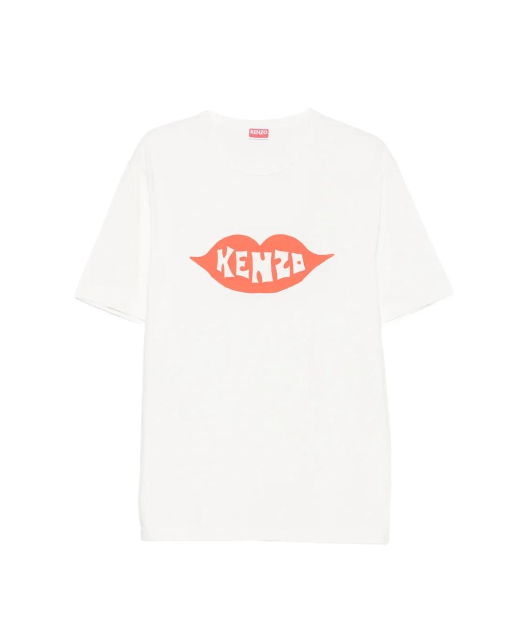 KENZO Белая хлопковая футболка, фото 1