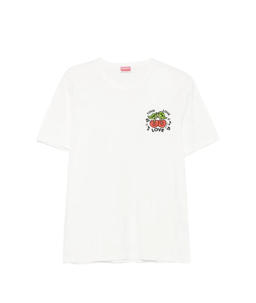 KENZO Белая хлопковая футболка, фото 1